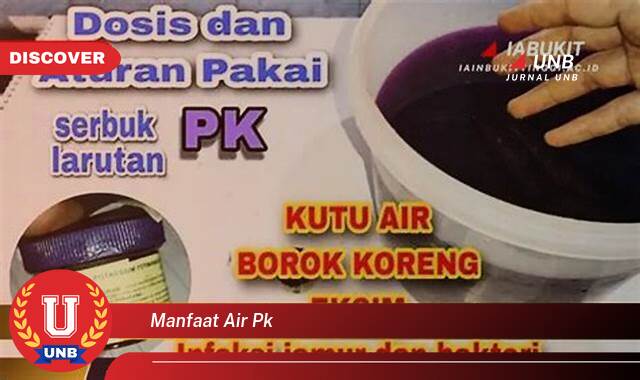 Ketahui 7 Manfaat Air PK yang Tak Semua Orang Tahu