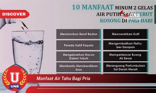 Ketahui 10 Manfaat manfaat air tahu bagi pria yang Jarang Diketahui