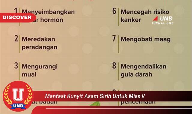 Temukan 8 Manfaat Kunyit Asam Sirih untuk Miss V, Kesehatan dan Kebersihan Kewanitaan yang Optimal