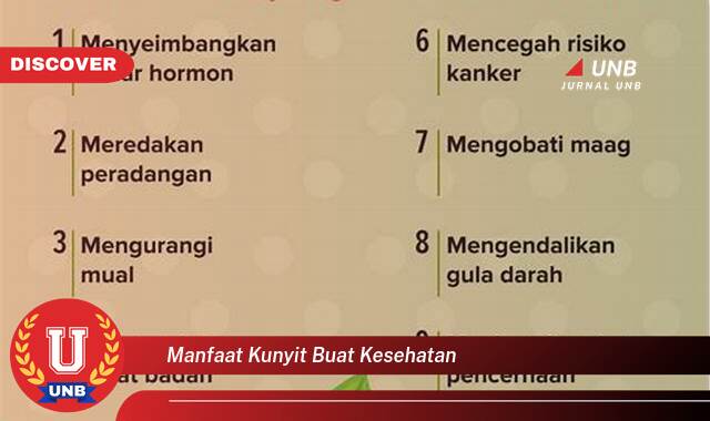 Inilah 8 Manfaat manfaat kunyit buat kesehatan yang Wajib Kamu Intip