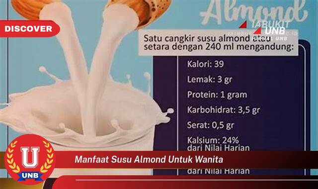 Temukan 7 Manfaat Susu Almond untuk Wanita, Kesehatan, Kecantikan, dan Lainnya