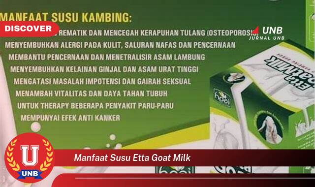 Temukan 10 Manfaat Susu Etta Goat Milk untuk Kesehatan Anda